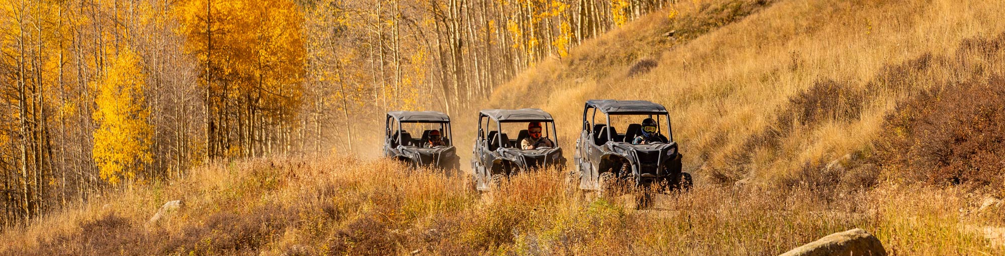 A group of side-by-side rentals at Nova Guides